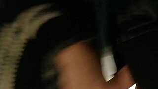 New Year's Eve Public Car Flashing Creampie with Cute College Girlfriend