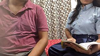 Ashu the cute student fingers her wet pussy moaning dirty for teacher till she orgasms hard
