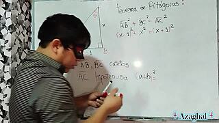 Nerdy Student Teacher Explains Erotic Sexual Math Theorem in Bedroom