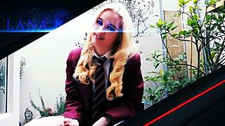 classmate sneaks up on student for intense spanking and domination play