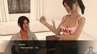 Redhead milf mommy roleplays creampie game with college teen in closeup