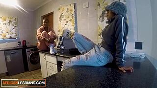 i caught hot black college babes scissoring roughly