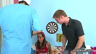 Wow! Assisting Hymen Check and Deflowering Cute Hairless Virgin Teen!
