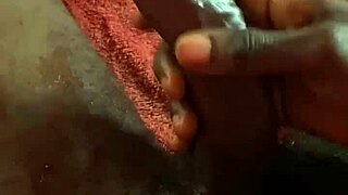Jerking huge black cock in bedroom till massive cumshot explosion!!