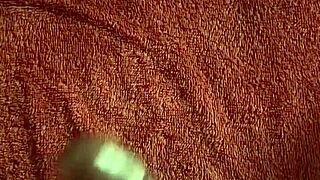 Jerking huge black cock in bedroom till massive cumshot explosion!!