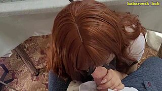 Young Student Gulps Deepthroat Creampie After Exam