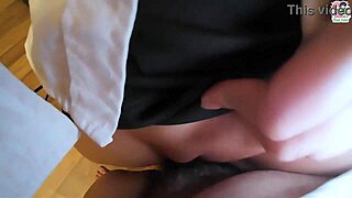 Thai student creampied in kitchen, is cute Ninew next door?