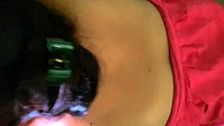 Indian bhabhi's huge watermelon ass slammed hard post sloppy blowjob closeup