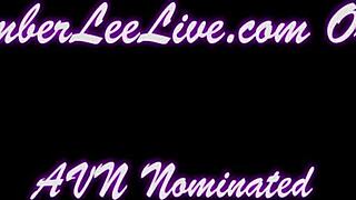 omg kimber lee's red lipstick deepthroat cock suck is unreal