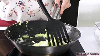 step bro shows ally's sis ANAL tricks in family contest game