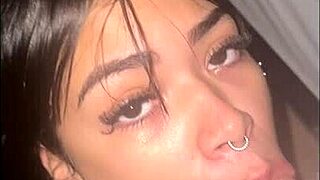 Watch her take that huge cock deep down her throat like a pro.