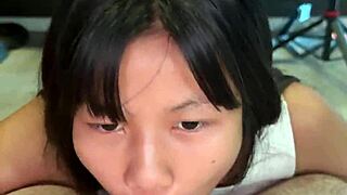 a cute 18yo thai girl gets her tight pussy stretched by a massive white cock doggystyle
