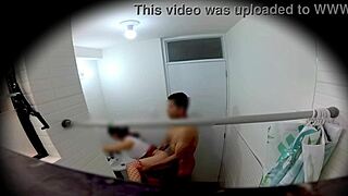 after the wild mexican college party she sneaks into the bathroom for sneaky miniskirt orgasm fuck with hottie