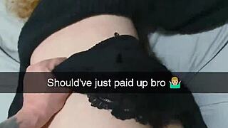 PREGNANT MILF PAYS DEBT WITH ROUGH DOGGY CREAMPIE CUCKOLD CAPTIONS