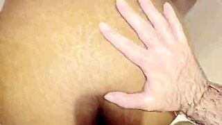 Damn Ebony Babe Gets Pounded Hard In Shower!