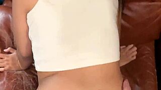 a cute 18yo thai girl gets her tight pussy stretched by a massive white cock doggystyle