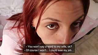 Boss Spreads Cute Nanny's Pink Pussy Wide for Deep Doggystyle Raise Fuck