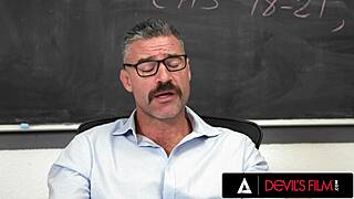 Bratty student Coco Lovelock endures unforgettable rough sex lesson from teacher