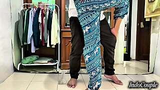 Indonesian Hijab Stepsis Caught Dildoing Craves Double Penetration