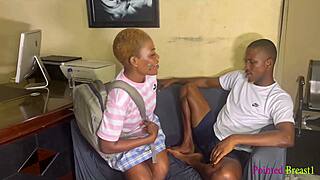 teacher bends me over office desk for wet pussy pounding