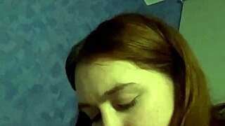 sexy russian brunette teen deepthroats young cock blowjob sucking kissing oral cum cute student
