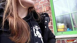 Heart-pounding German scout picks up tiny 18+ Emily for raw casting fuck and cum