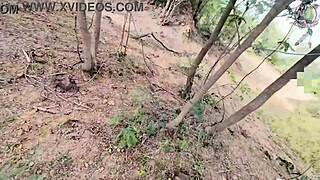 That cute Thai babe's outdoor POV romp