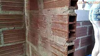 neighbor spots me hiding, catches ass washing then wild patio assfucking frenzy