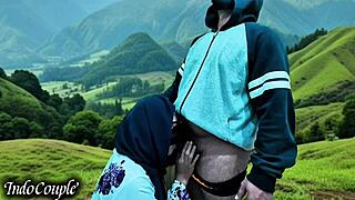 Muslim hijab wife cheats on Bali trip swallowing boyfriend's creampie cum?