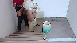 Secret Stair Fuck with Horny Sister-in-Law