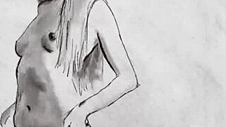 stunning russian teen taya strips black lingerie showing small perky tits