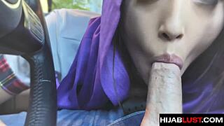 shy hijab girl sneaks donnie rock in for secret couch pounding?