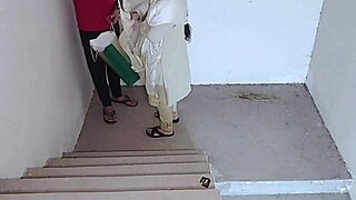 Secret Stair Fuck with Horny Sister-in-Law