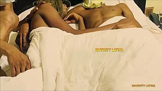 Threesome Ebony College Babe's Wet Pussy Hammered Bent Over By Roommates Post Lecture