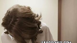 gaping anal training stretches petite redhead lola fae wide open