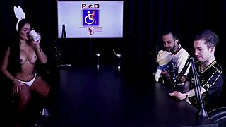 Watch Tifany Rocha's steamy casting interview full of teasing talk and see-through red fun