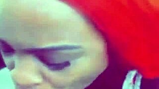 Redhead EBONY SLUT deepthroats then FUCKS law student cock PUBLICALLY