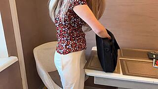 I banged my sexy russian teacher cowgirl style and creampied her tight pussy 😍 homemade pov with subs