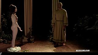 Laura de Isla's steamy topless tease with big tits exposed