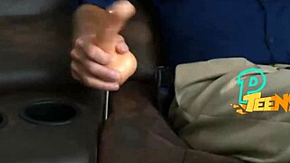 Shaved Blonde Teen Rides Old Man's Cock Cowgirl Style