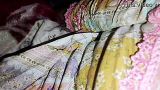 Stepmom sneaks in bedroom gropes big tits pussy late night