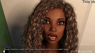 My Dorm Mate Sucks Friend's Sister Simone's Massive Breasts in Storeroom Tease Game