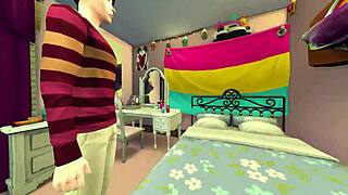 College Femdom Mommy Preggo Rides Cock in Sims 4 Creampie Cram