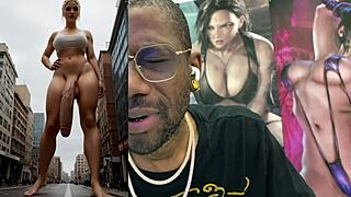 giant futa cock pounds huge ass transgender pawg in alley!