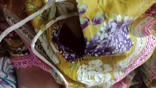 Stepmom sneaks in bedroom gropes big tits pussy late night