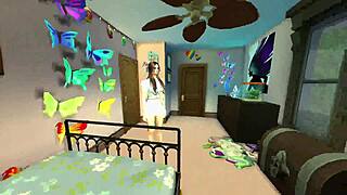 College Femdom Mommy Preggo Rides Cock in Sims 4 Creampie Cram