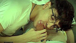 Hot twink drains my balls deep in his ass after sweet rimjob and mouth fuck