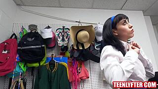 mall cop strips and fucks teen hard?