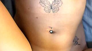 College coed shows off her huge natural tits casually