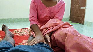 Boss you sure wanna fuck your indian maid's wet pussy right here in kitchen?